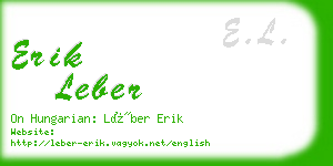 erik leber business card